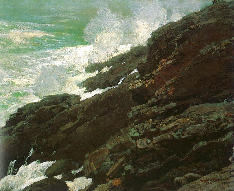 High Cliff, Coast of Maine, Winslow Homer